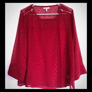 Sheer blouse w/ tank top